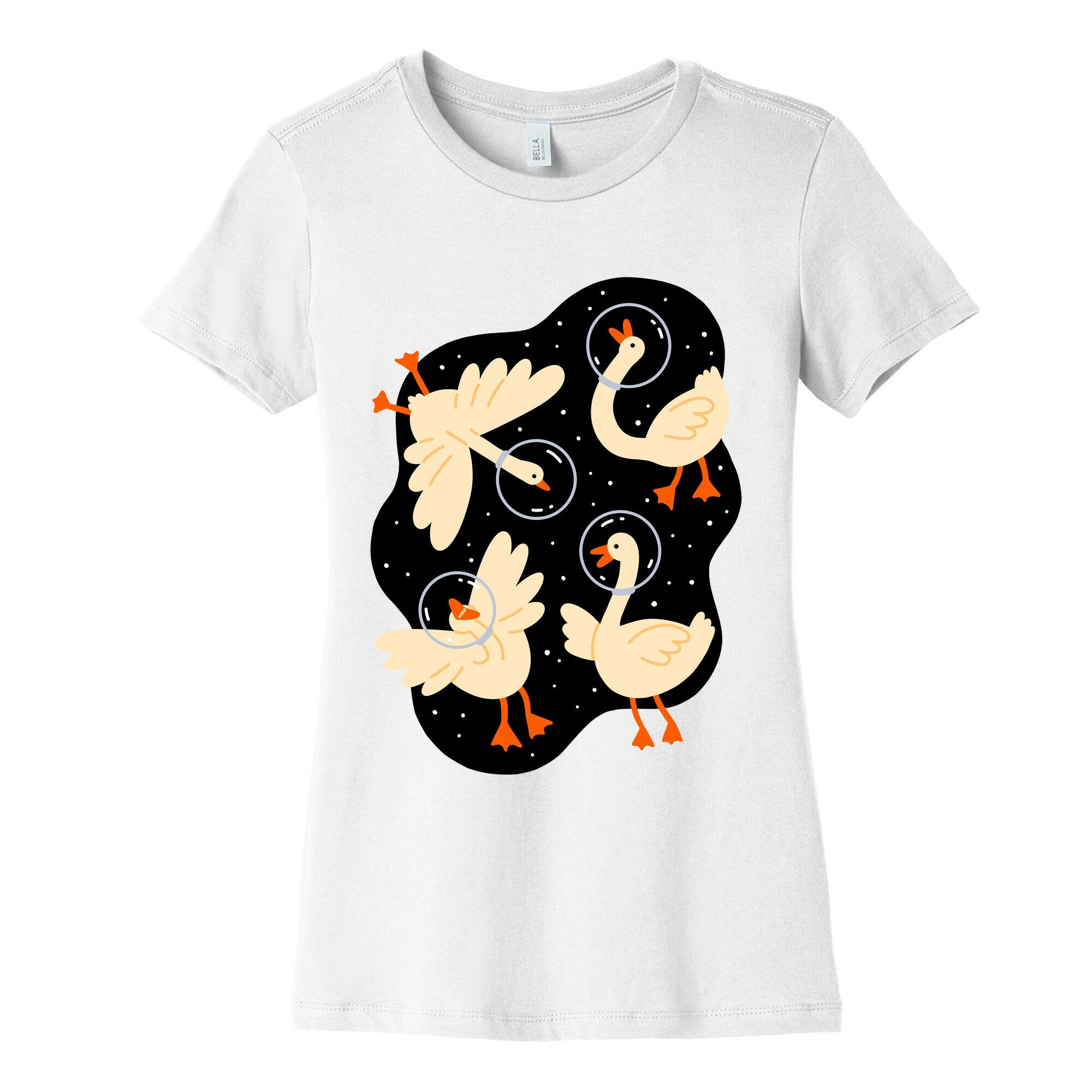 Geese In Space Women's Cotton Tee